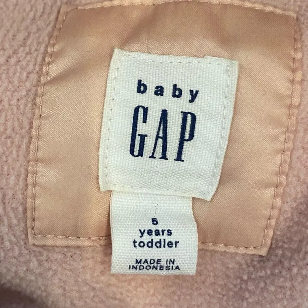 Gap Winter Bubble Coat Pink w Detachable Fur Hood Size 5